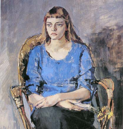 Philippe Lejeune: Portrait de jeune femme en bleu