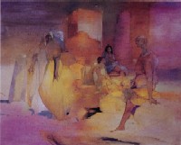 Les Chrétiens de Corinthe ( huile sur toile, 1988)