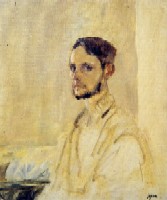 Autoportrait à Ischia (huile sur toile, s.d.)