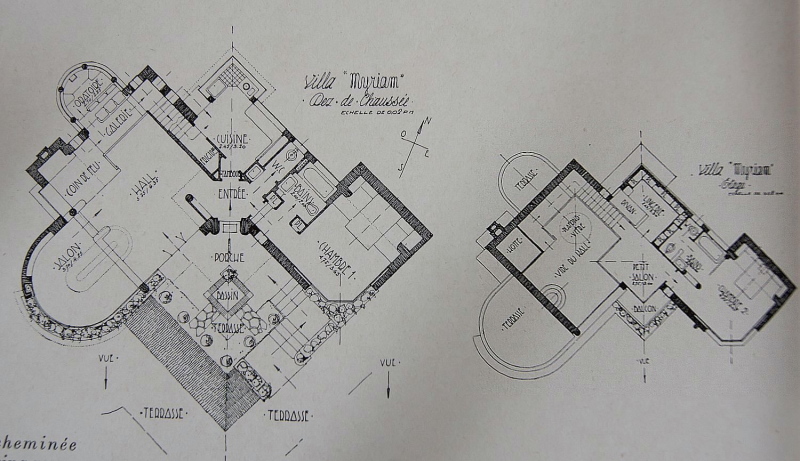 Pierre Varenne: Plan de la Villa Myriam (1933)