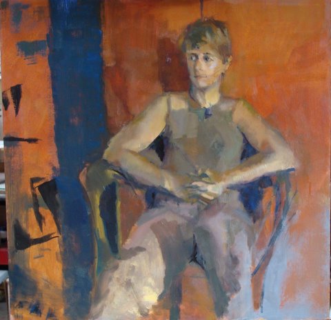 Sylvie Manjoo: Salle des Costumes (huile sur toile, 116 x 73 cm, 2009)