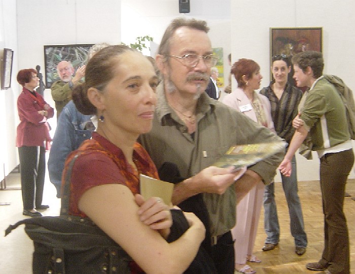 Patricia et Philippe Legendre-Kvater pendant l'allocution de Philippe Lejeune