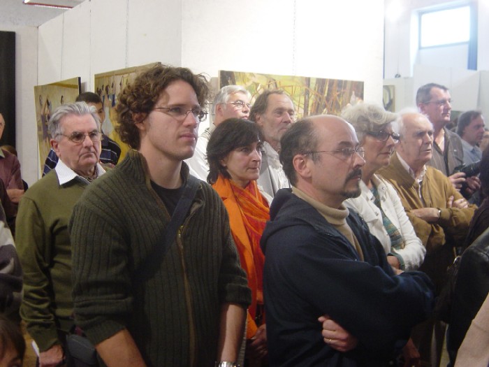 Olivier Soulliaert et Joël Giraud, pendant l'allocution du Maître