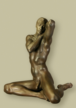 Yeva: Esteban  (plâtre, 86 X 80 X 59 cm)