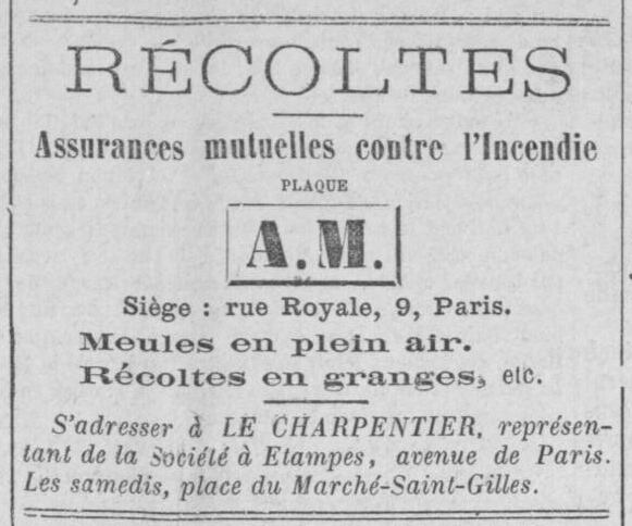 Assurances mutuelles contre l'incendie (1888)