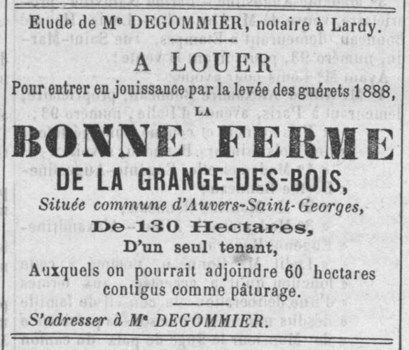 Bonne Ferme de la Grange des Bois (Auvers-Saint-Georges, 1888)