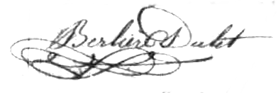 Signature de Berlière père en 1855