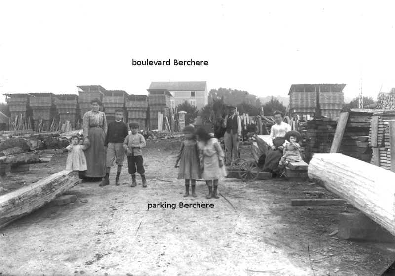 Chantier de la scierie Berthelot (cliché non daté, collection Jérôme Cattiaux)