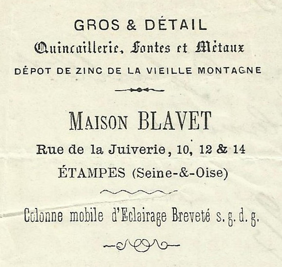 Entête d'Albin Blavet en 1875