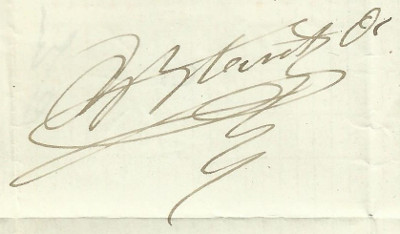 Signature d'Albin Blavet en 1875