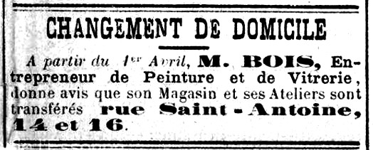 Annonce parue dans l'Abeille d'Etampes du 26 mars 1910