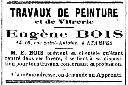 Avis de réouverture de l'entreprise en 1919