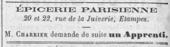 Annonce Charrier (1888)