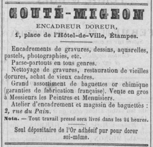 Réclame Couté-Migeon (1888)