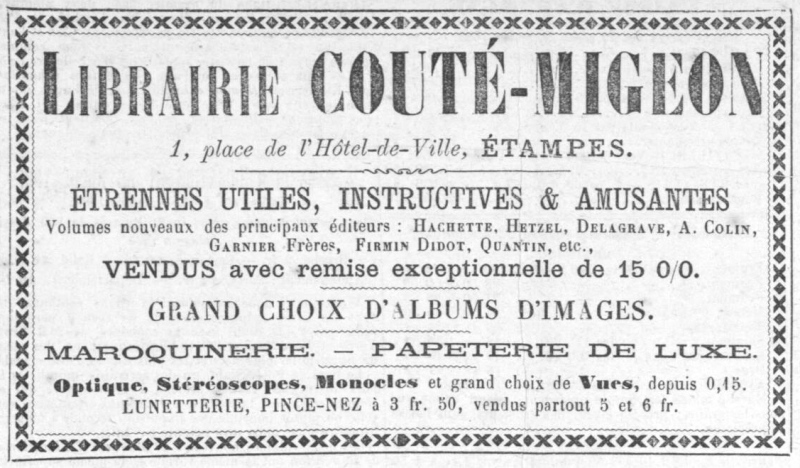 Réclame Couté-Migeon (1888)