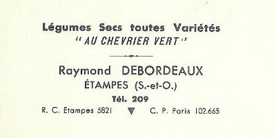 Entête d'une lettre Debordeaux en 1958