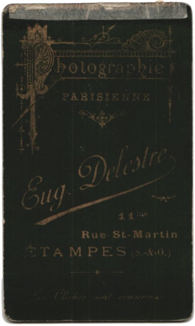 Carte de visite éditée par Eugène Delestre