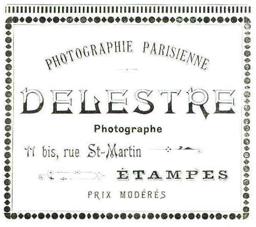 Réclame pour Eugène Delestre dans l'Almanach d'Etampes pour 1901