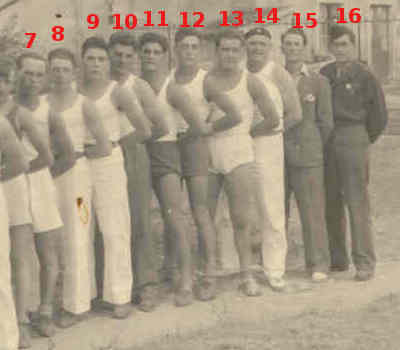 Photographie de seize gymnastes place de l'Ouche