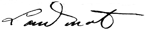 Signature d'Auguste Laudinot en 1891