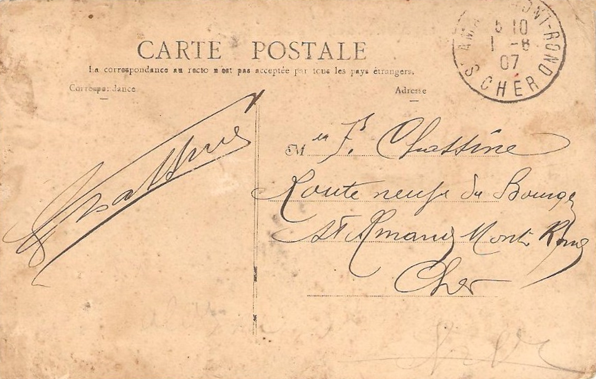 Revers de la même carte