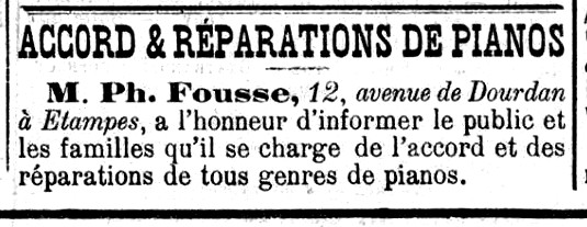 Réclame pour Philippe Fousse (1902)