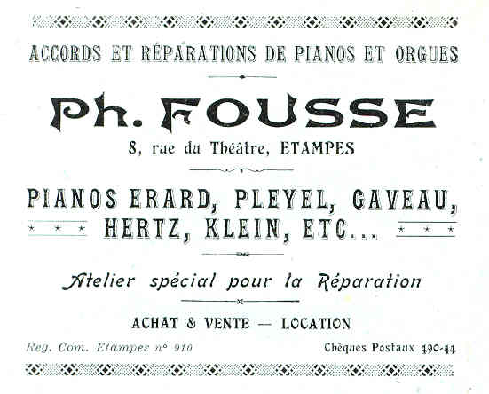 Réclame pour Ph. Fousse dans l'Annuaire de 1925