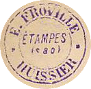 Tampon de Me Froville sur une de ses lettres en 1903