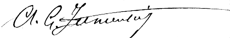 Signature de Gustave Jumentié en 1874