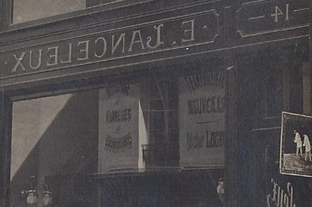 Reflet de la boutique de Victor Lagrue en 1912