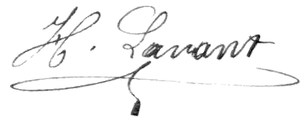 Signature de Lavant en 1886