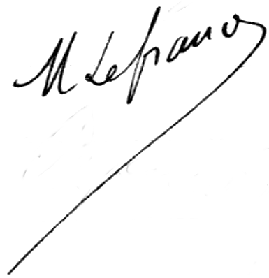 Signature de Maxime Lefranc lors de son mariage en 1901