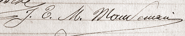 Signature de Jules Maudemain en 1880