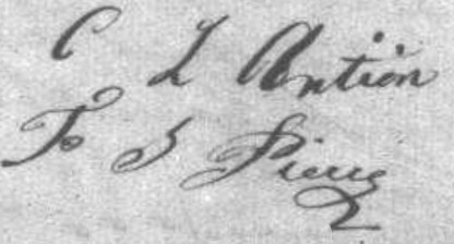Signature de François Pierre et de son épouse Catherine Antien