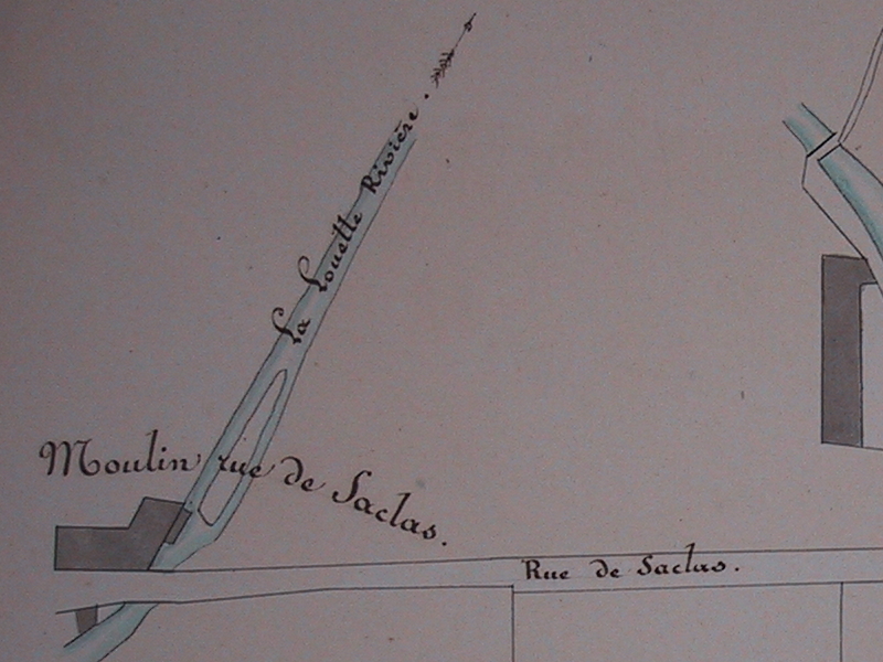Le moulin Bont sur un plan de 1854 (AD91, clich Frdric Gatineau)