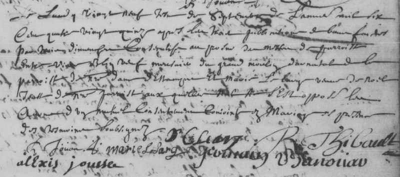 Remariage du meunier en 1695