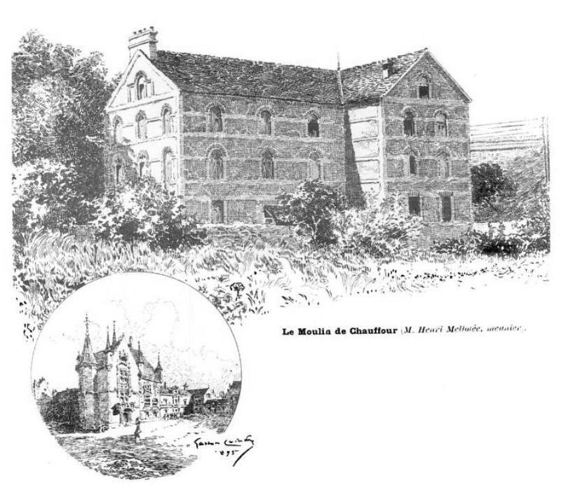 Le moulin en 1895 (gravure extraite de La Meunerie française)