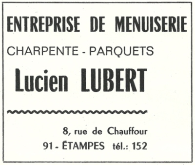 Réclame dans le Bulletin municipal de 1968