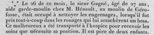 Accident du 26 février 1841 (Abeille d'Etampes)