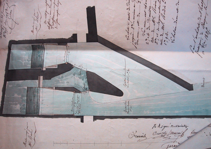 Plan de l'architecte Magne en 1825 (AD91, cliché Frédéric Gatineau)