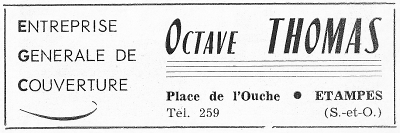 Réclame dans le Bulletin Municipal (1964-1968)