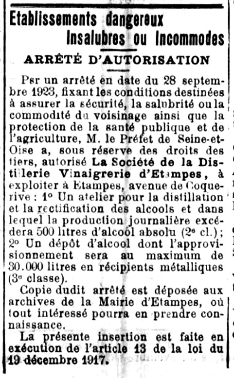 Vente du moulin en 1923