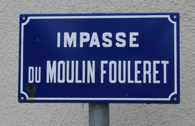 Impasse du Moulin-Fouleret (cliché Bernard Gineste, 2010)
