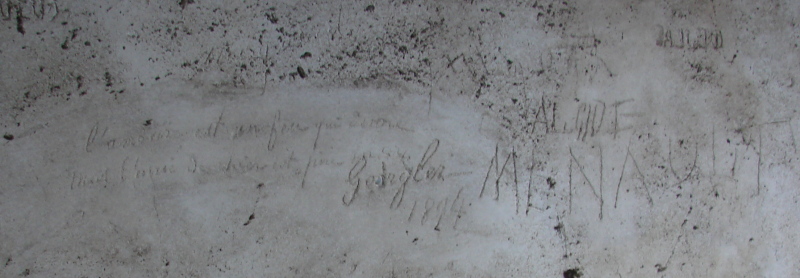 Graffiti de 1844 (cliché Bernard Gineste)