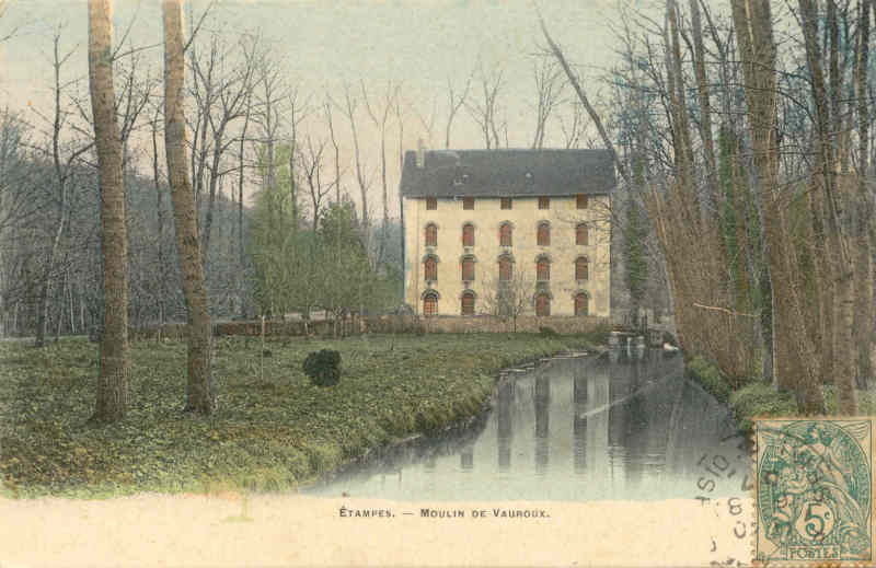 Le moulin de Vauroux en 1904 (cliché Bréger, carte postale non numérotée)