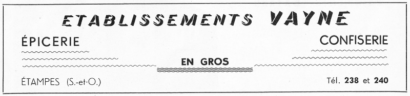 Réclame dans le Bulletin municipal (1964)