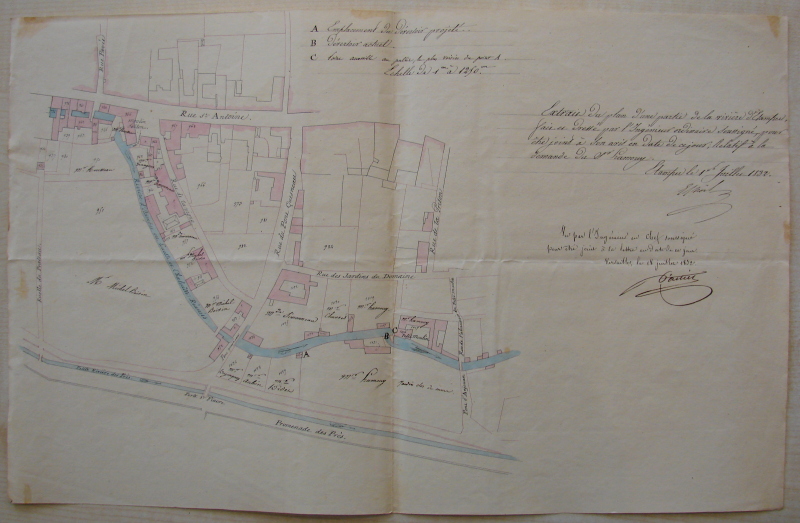 Plan du moulin Notre-Dame en 1832 (AD91 7S 43)