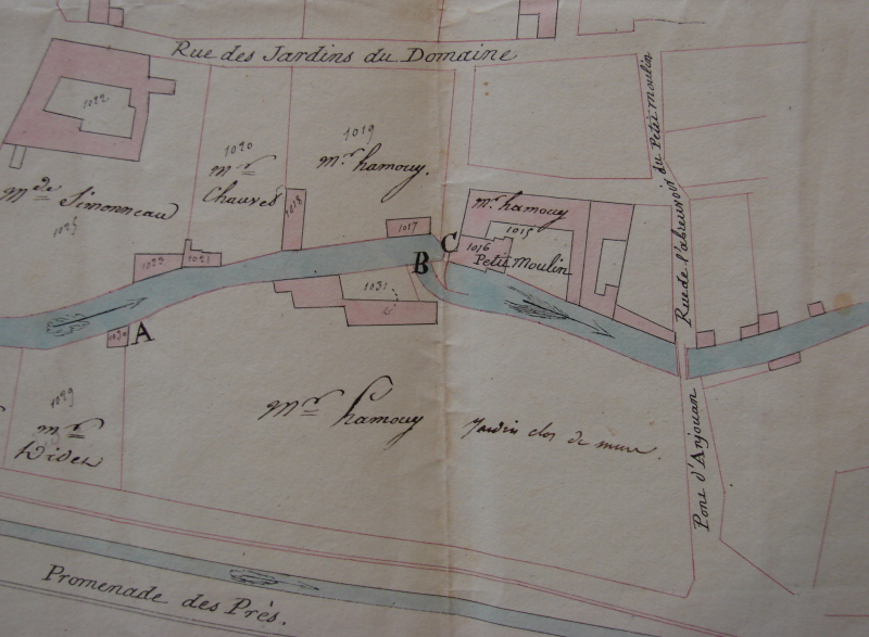 Plan du moulin Notre-Dame en 1832 (AD91 7S 43)