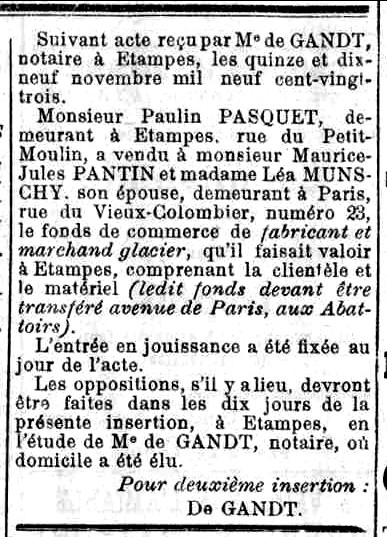 Vente de 1923