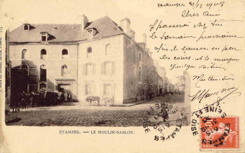 Le moulin Sablon en 1902 (cliché Louis-Didier des Gachons)